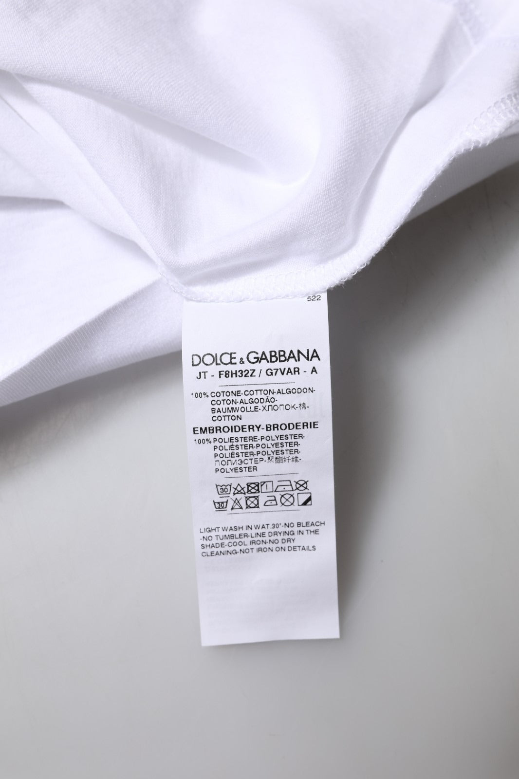 Dolce & Gabbana White Eleganza Cotton Crew Neck Tee T-shirt Dolce & Gabbana