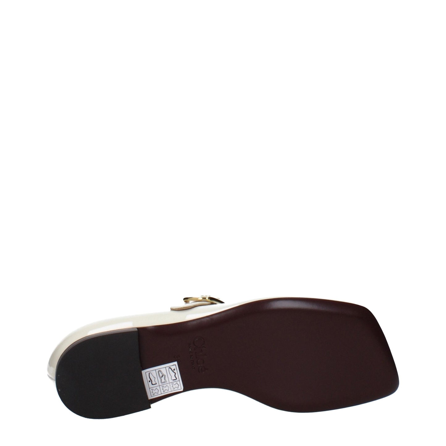 Chloé Beige Leather Ballet Flats Chloé