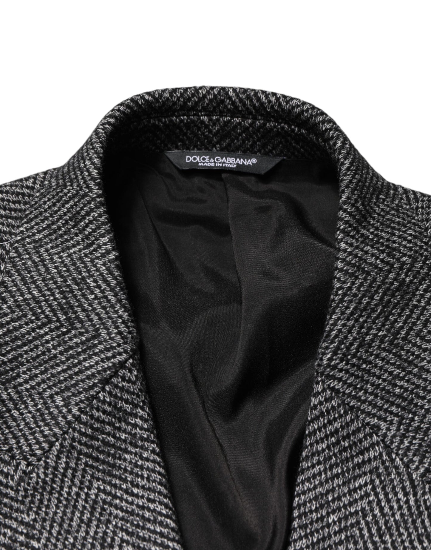 Dolce & Gabbana Gray Wool Blend Long Trench Coat Men Jacket Dolce & Gabbana