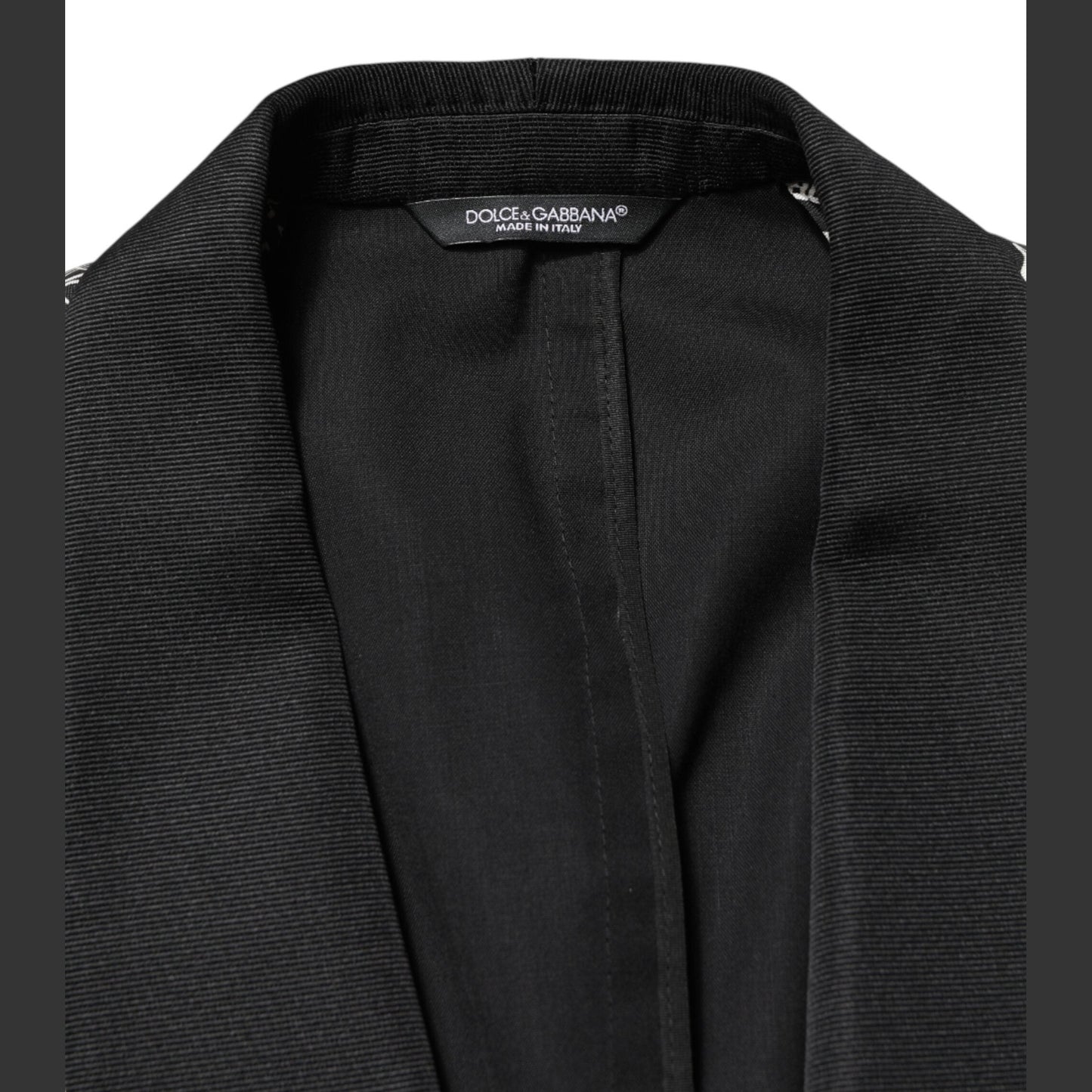 Dolce & Gabbana Black Jazz Club Silk Single Breasted Blazer
