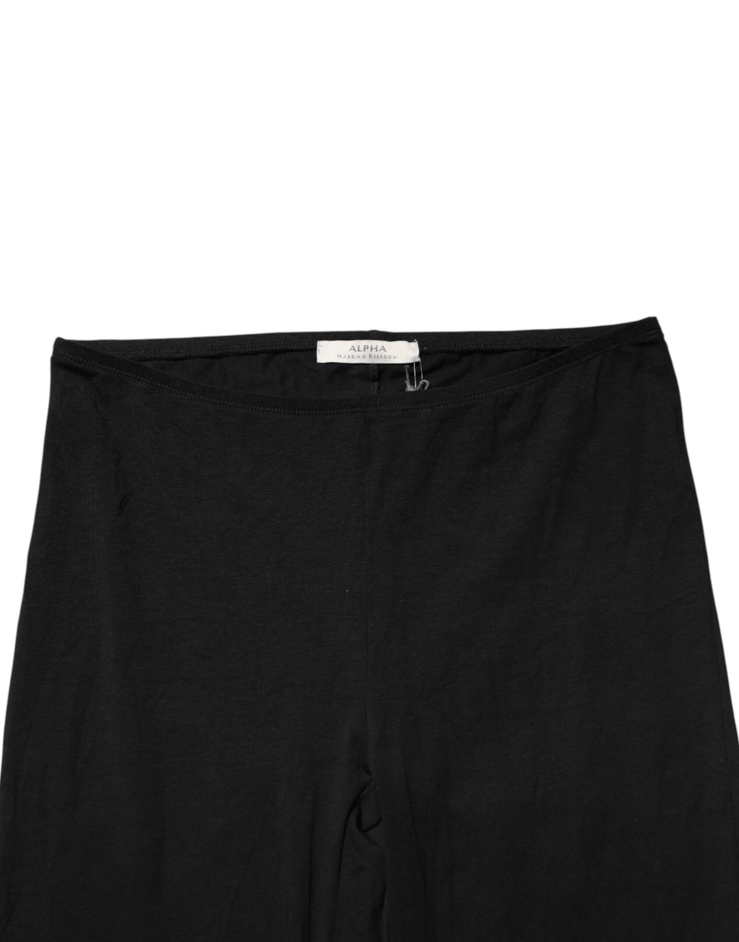 Alpha Massimo Rebecchi Black Skinny Mid Waist Leggings Cropped Trouser Pants Alpha Massimo Rebecchi