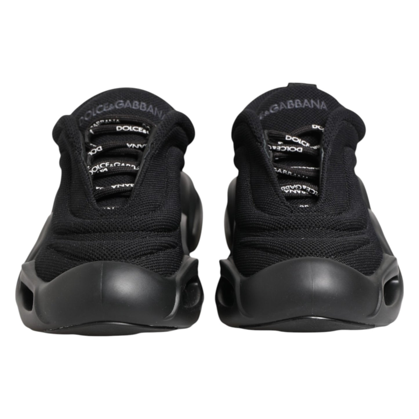 Dolce & Gabbana Black Slip On Low Top Wave Sneakers Shoes Dolce & Gabbana