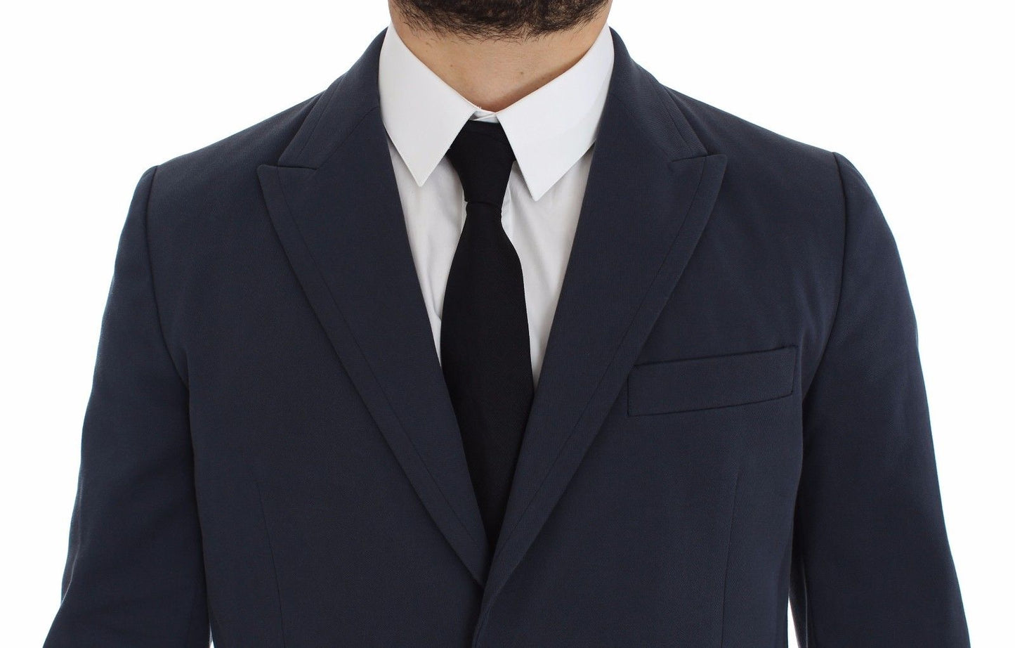 Dolce & Gabbana Blue Cotton Stretch Casual Blazer Dolce & Gabbana