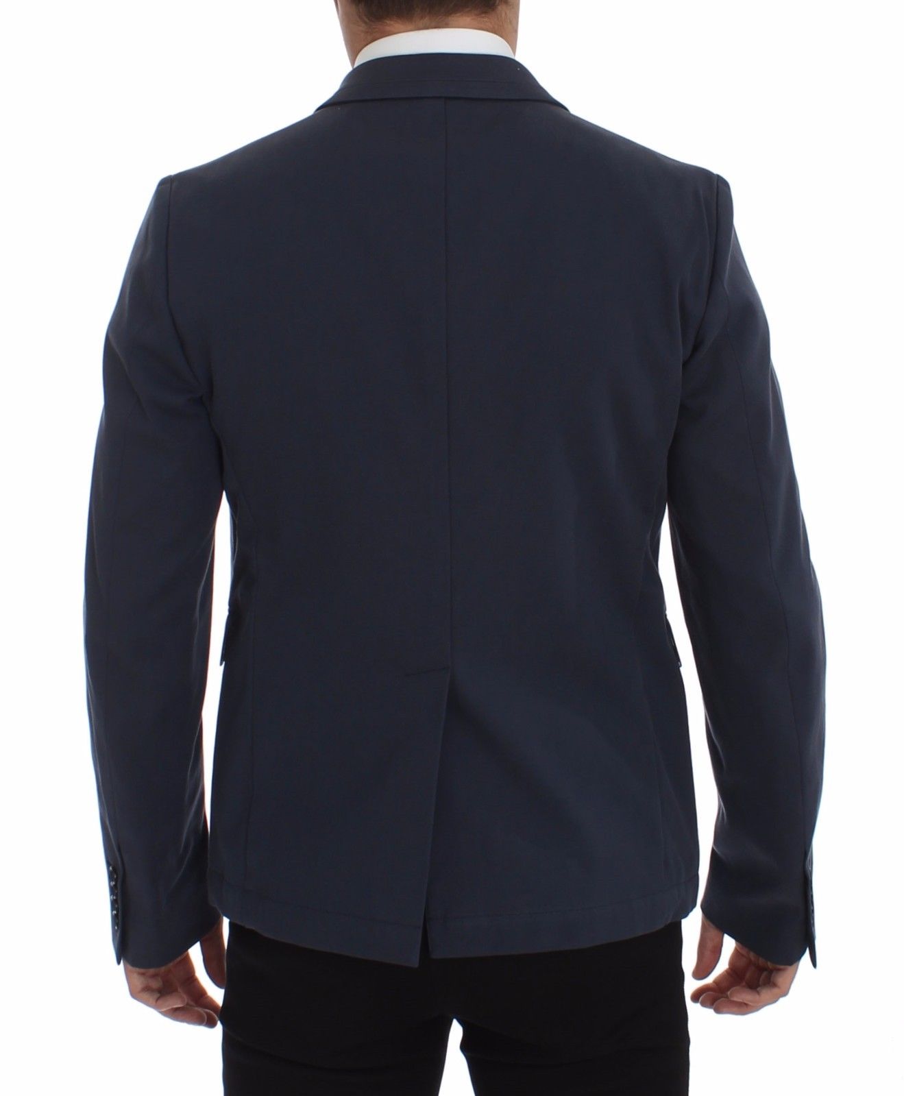 Dolce & Gabbana Blue Cotton Stretch Casual Blazer Dolce & Gabbana
