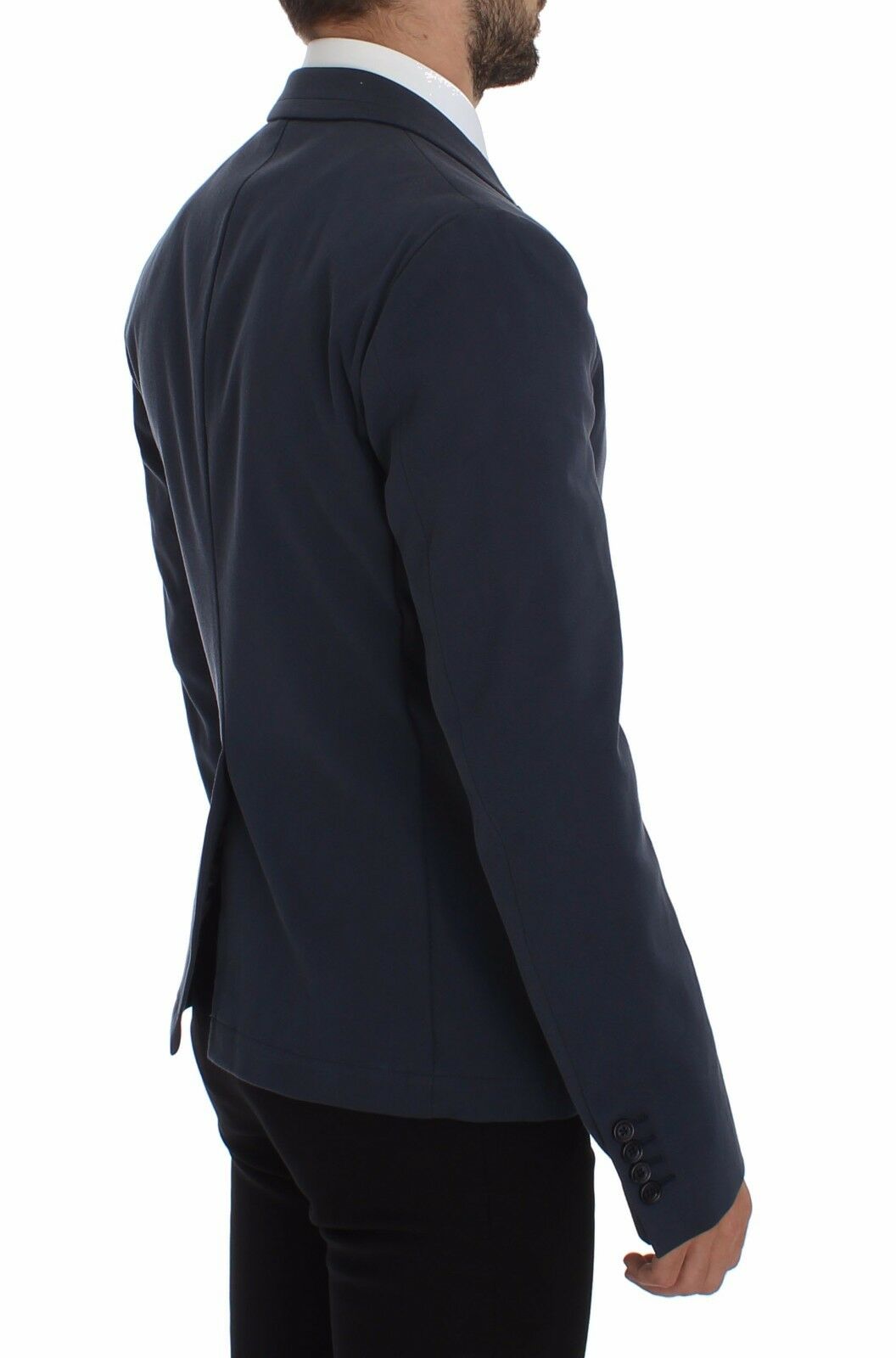Dolce & Gabbana Blue Cotton Stretch Casual Blazer Dolce & Gabbana