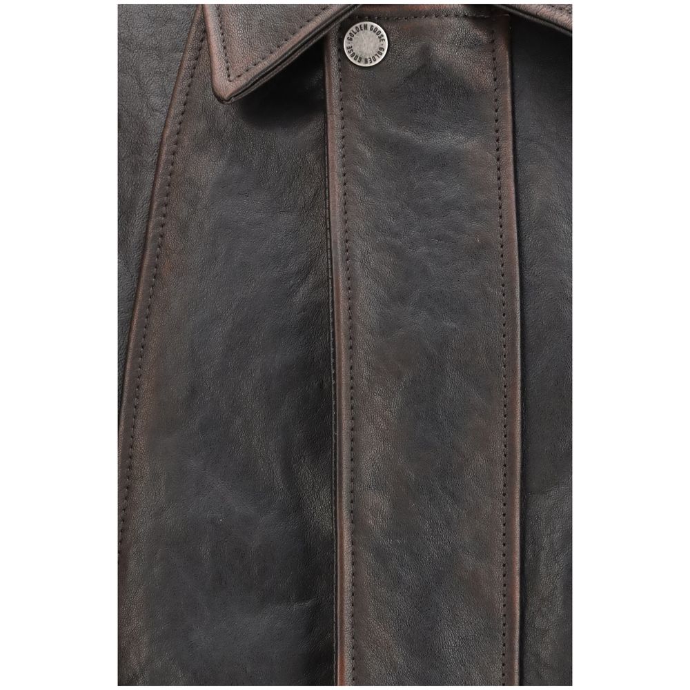 Golden Goose Brown Goatskin Bomber Golden Goose