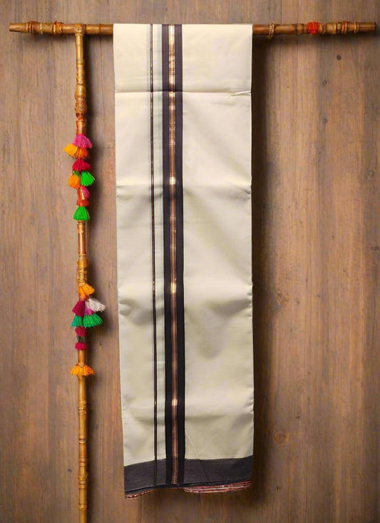 Dhoti Dark Brown Copper Lining - Eljoys Fashion