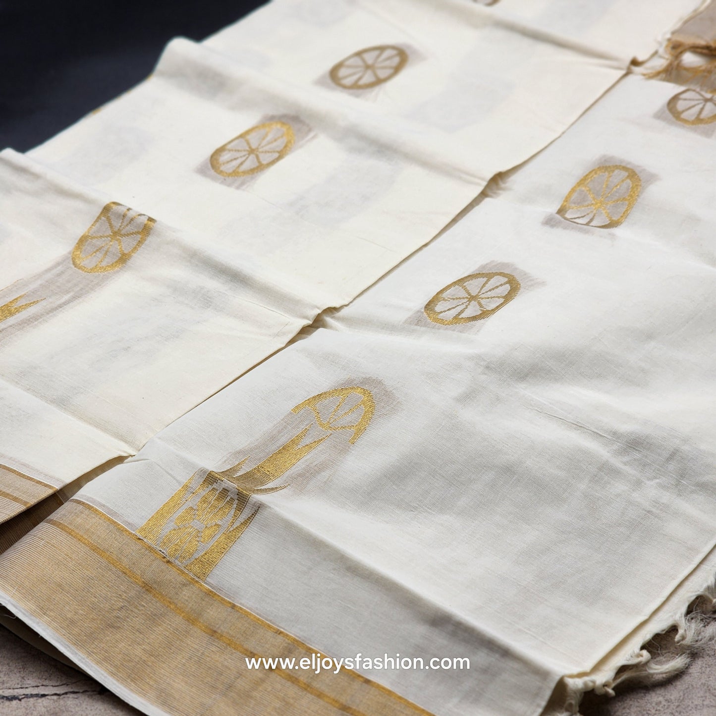 Kerala Golden Saree with full body design 2141