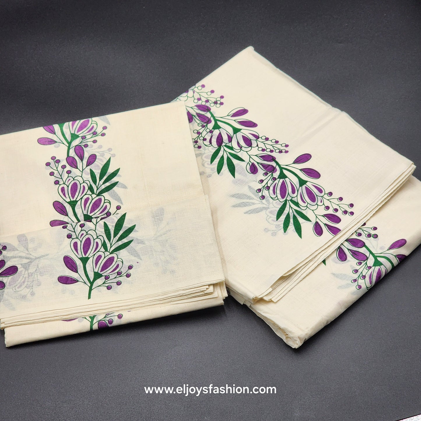 Set Mundu floral pattern in multi color combo 4005