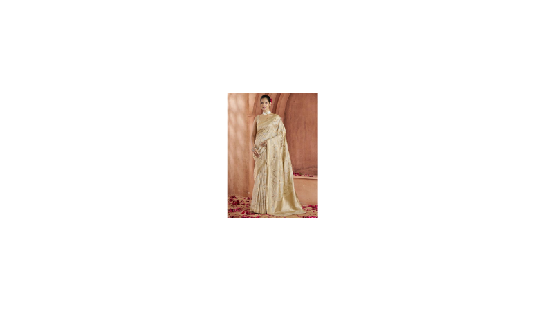 Banarasi Silk Festival Wear Saree - Beige