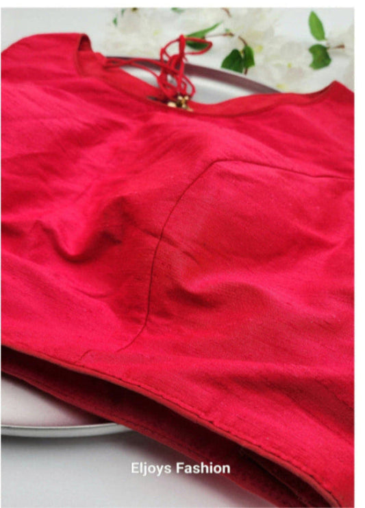 Blouse sleeveless with attachable sleeves Red 38 to 40