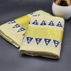 Set Mundu Temple design in Black or Blue