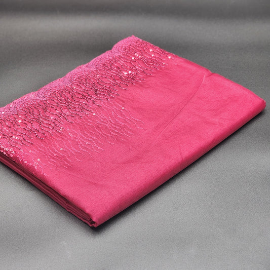 Saree- organza material- sequins with scallop work border 1152 Eljoys Fashion