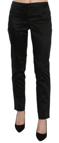 Exte Black Mid Waist Skinny Dress Formal Trousers Pants - Eljoys Fashion 