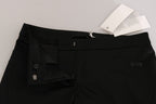 Exte Black Mid Waist Skinny Dress Formal Trousers Pants - Eljoys Fashion 