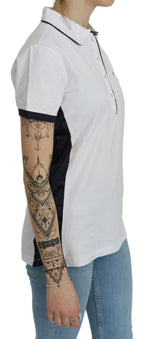 Beverly Hills Cotton White Collared Short Sleeve Top - Eljoys Fashion 