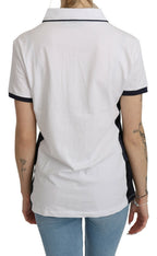 Beverly Hills Cotton White Collared Short Sleeve Top - Eljoys Fashion 