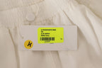 Maison Margiela White High Waist Cropped Women Trouser Pants