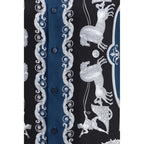 Versace Blue Silk Pattern Shirt