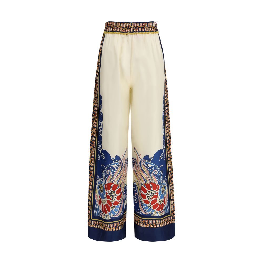 La Double J Multicolor Silk Casual Pants