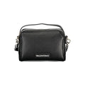 Mario Valentino black women's polyurethane bag with sleek design and gold-tone hardware, featuring shoulder strap and spacious interior.