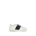 Valentino Garavani Blue Calf Leather Bos Taurus Low Top Sneakers