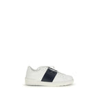Valentino Garavani Blue Calf Leather Bos Taurus Low Top Sneakers