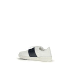 Valentino Garavani Blue Calf Leather Bos Taurus Low Top Sneakers
