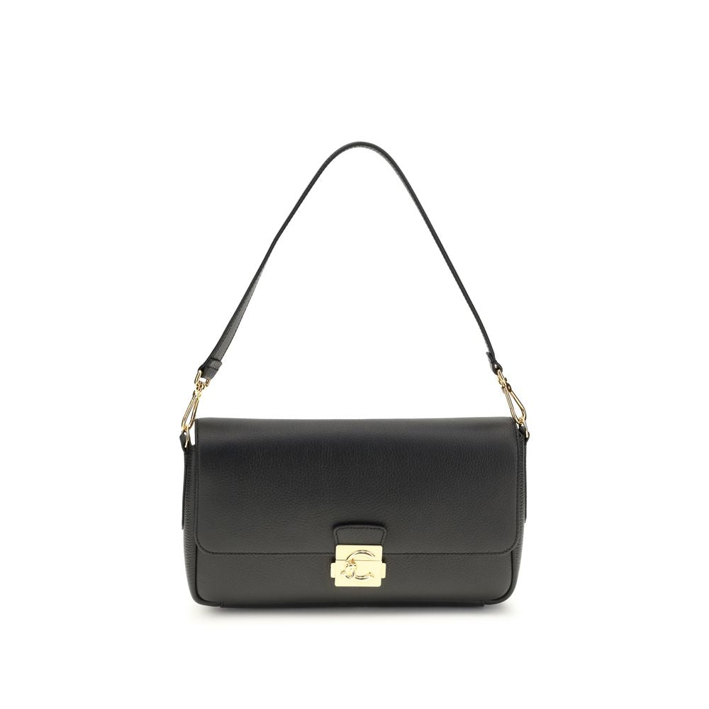 Coccinelle Black Calf Leather Bos Taurus Shoulder Bag - Eljoys Fashion 