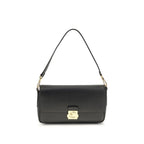Coccinelle Black Calf Leather Bos Taurus Shoulder Bag - Eljoys Fashion 