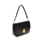 Coccinelle Black Calf Leather Bos Taurus Shoulder Bag - Eljoys Fashion 