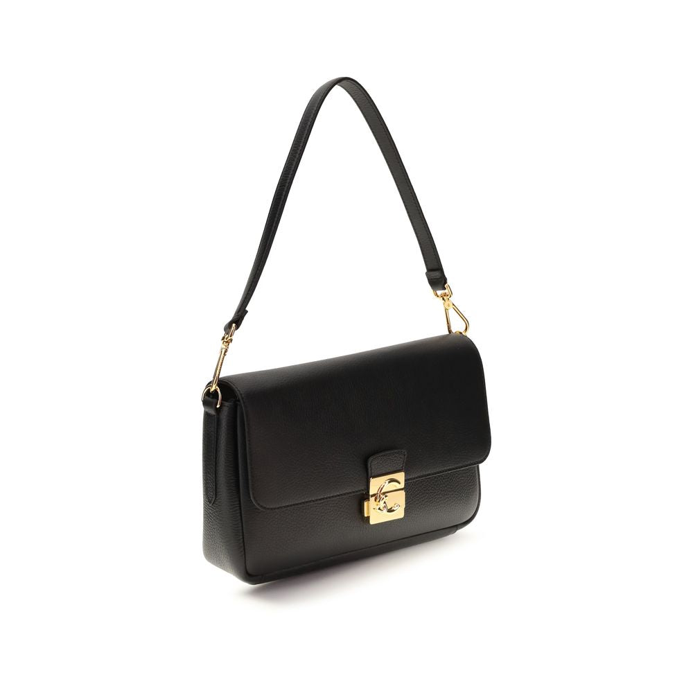 Coccinelle Black Calf Leather Bos Taurus Shoulder Bag - Eljoys Fashion 