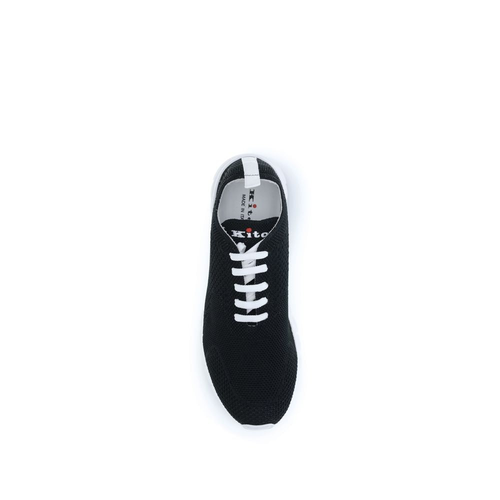 Kiton Black Rubber Athletic Sneakers