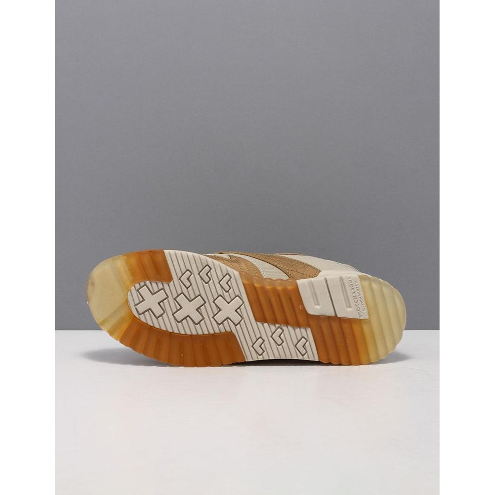 Scotch & Soda Beige Nylon Low Top Sneakers