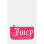 Juicy Couture pink polyester shoulder bag with adjustable strap and logo detail, stylish accessory for casual outfits.