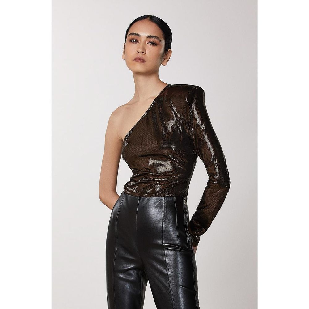 Patrizia Pepe Brown Acetate Tank Tops - Eljoys Fashion 