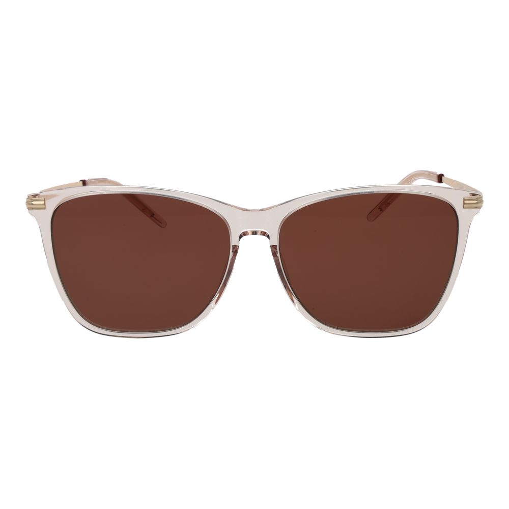 Replay beige plastic sunglasses with rounded frames and dark lenses, stylish and lightweight for casual outdoor wear.
