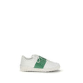 Valentino Garavani white calf leather Bos Taurus low top sneakers with sleek design and subtle branding.