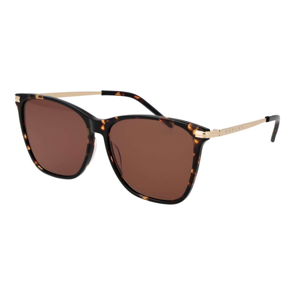 Replay Bicolor Plastic Sunglasses with colorful frame and dark lenses, stylish eyewear for sun protection.