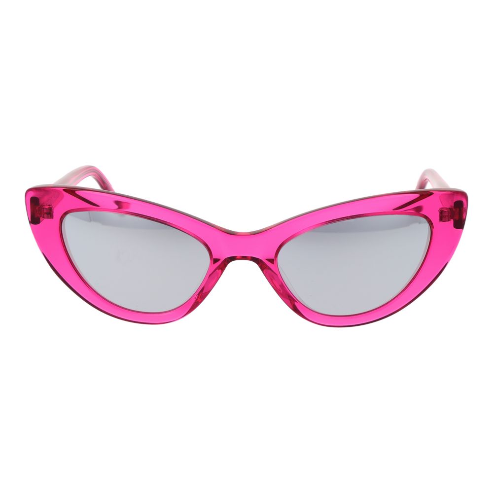 Replay pink plastic sunglasses with rounded frames and tinted lenses, stylish accessories for summer fashion.