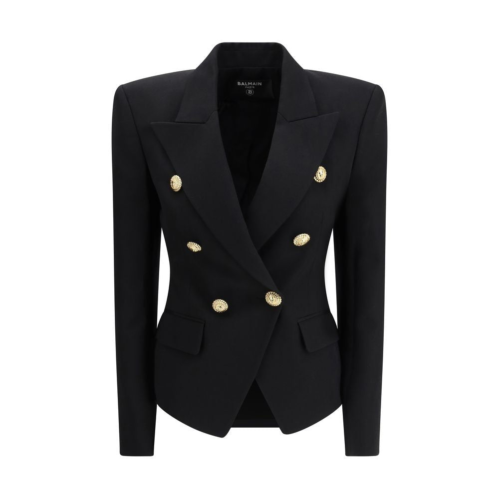 Balmain Black Wool Oves Aries Blazer Balmain