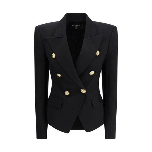 Balmain Black Wool Oves Aries Blazer Balmain
