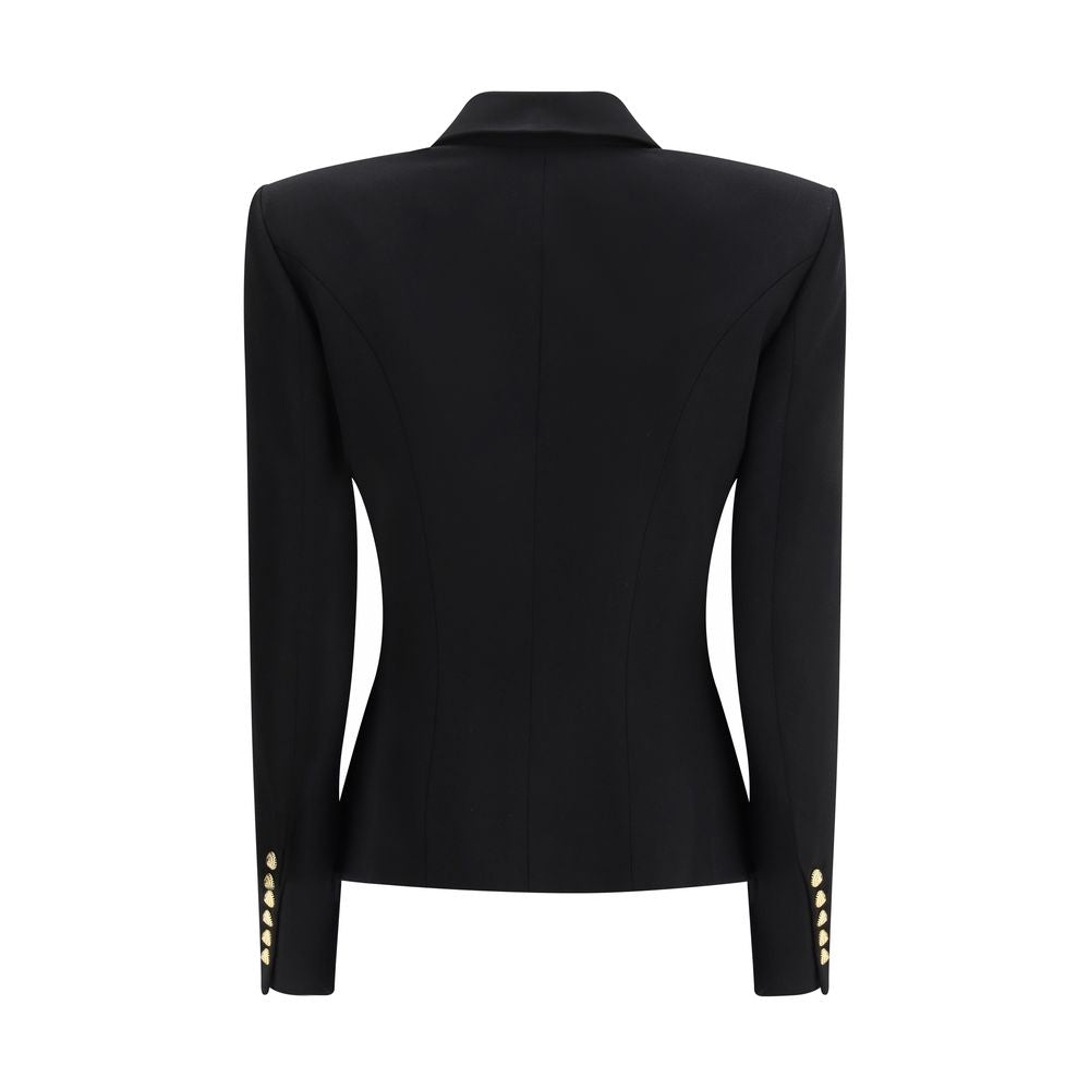 Balmain Black Wool Oves Aries Blazer Balmain