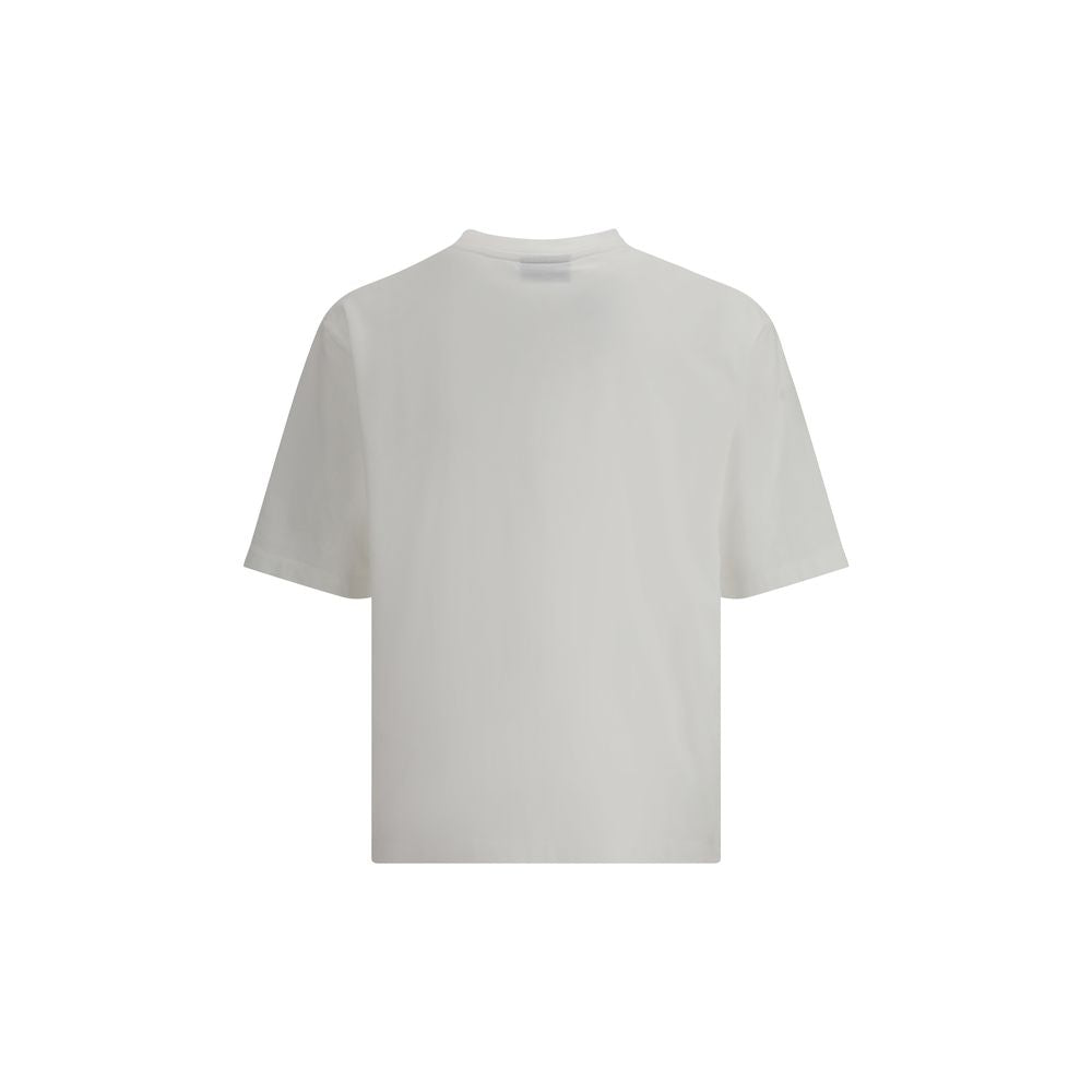 White cotton T-shirt by Dsquared² featuring a classic fit and minimal design, displayed on a plain background.
