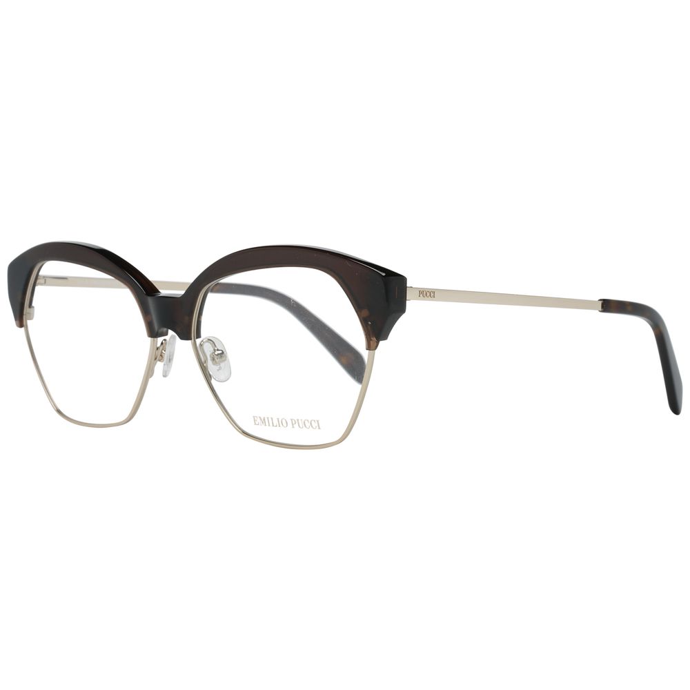 Emilio Pucci Brown Metal Glasses Frames Emilio Pucci