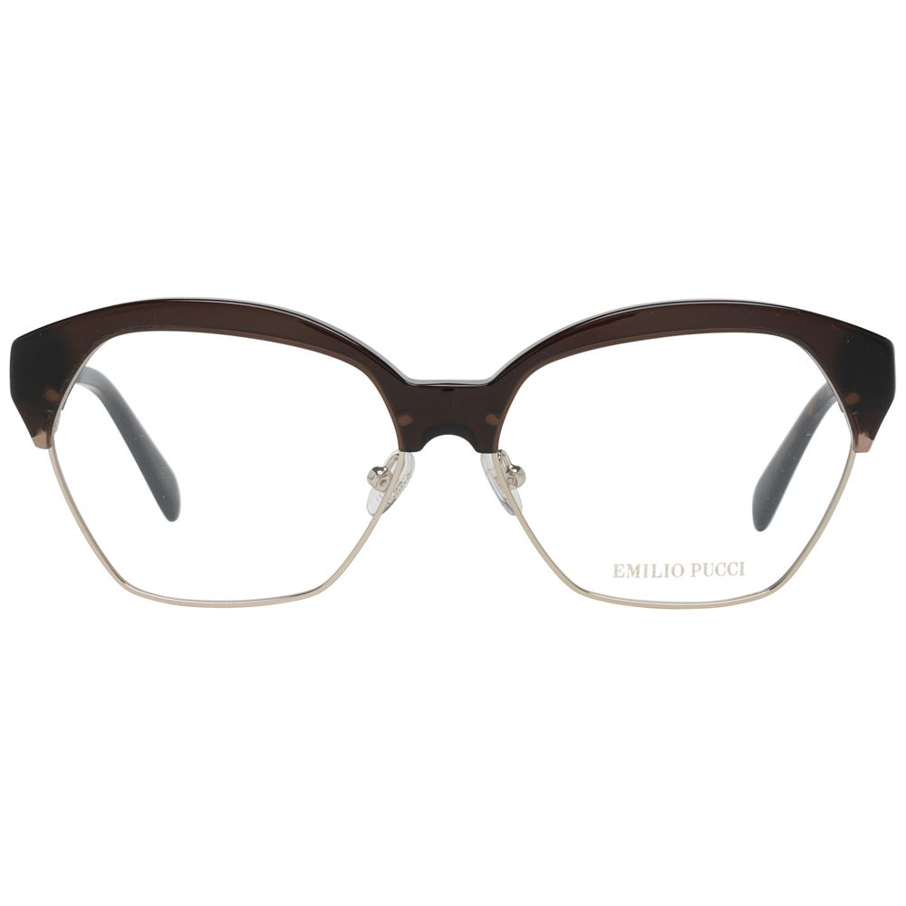 Emilio Pucci Brown Metal Glasses Frames Emilio Pucci