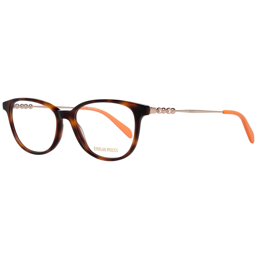 Emilio Pucci Brown Plastic Glasses Frames Emilio Pucci