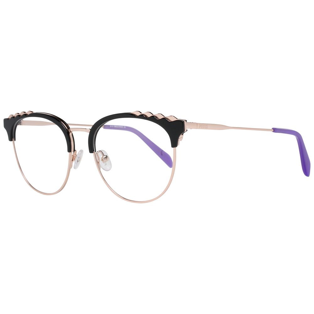 Emilio Pucci Black Metal Glasses Frames Emilio Pucci