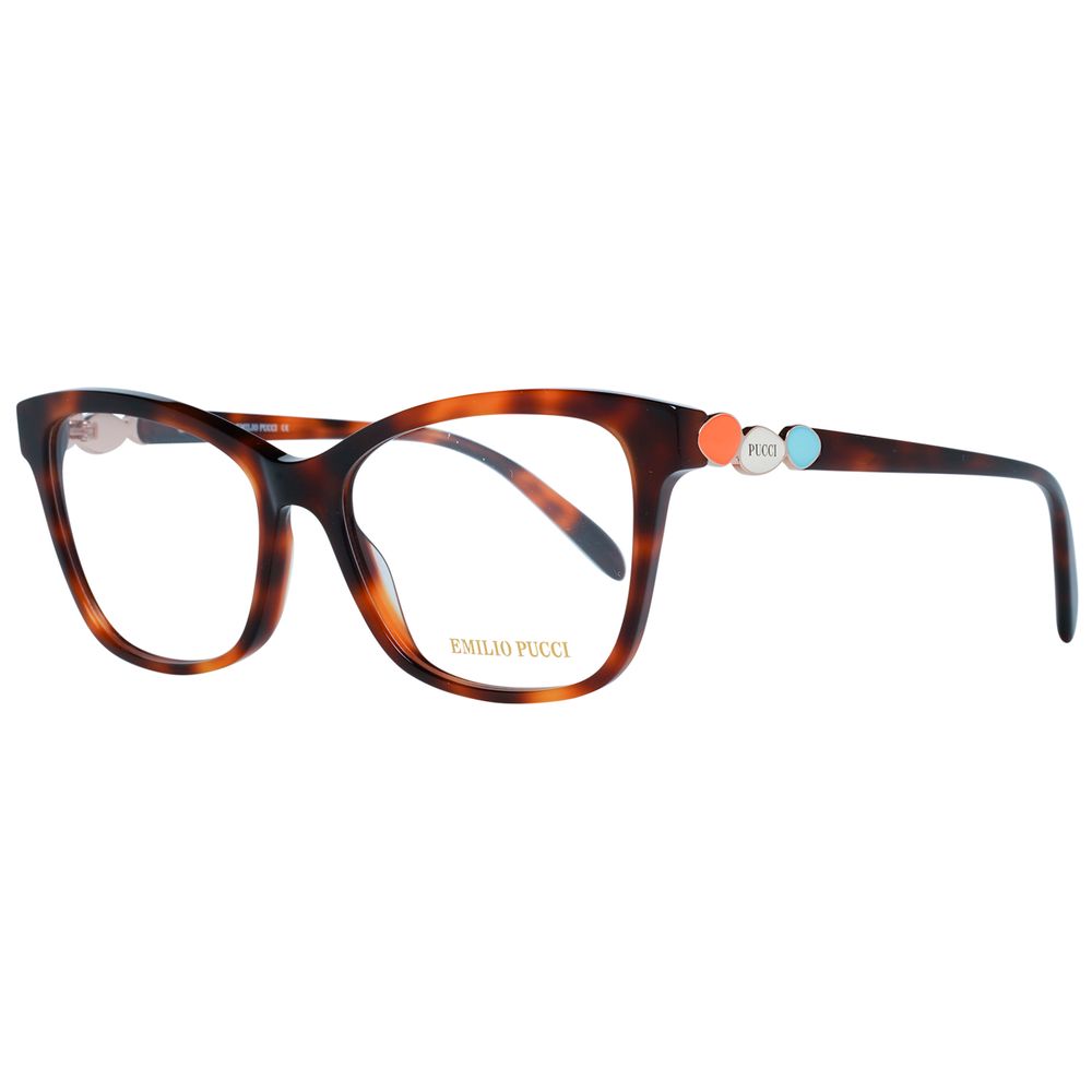 Emilio Pucci Brown Plastic Glasses Frames Emilio Pucci