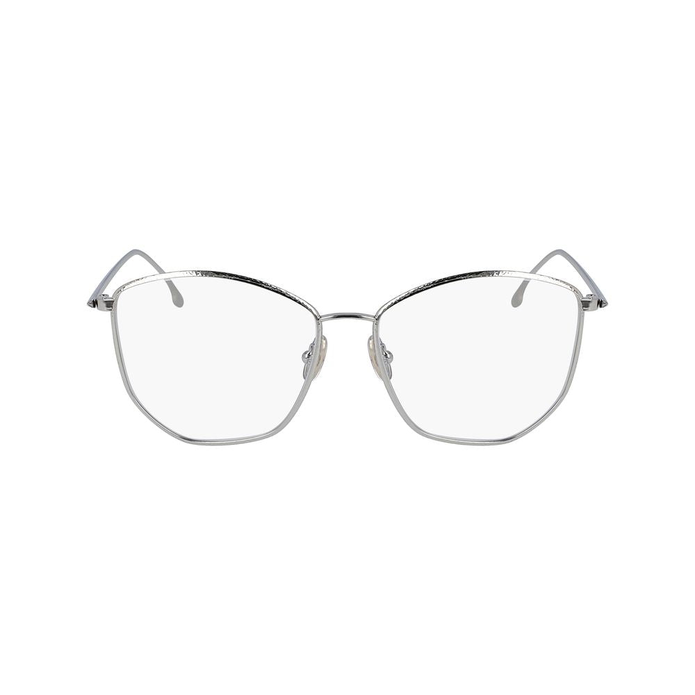 Victoria Beckham Gray Metal Glasses Frames Victoria Beckham